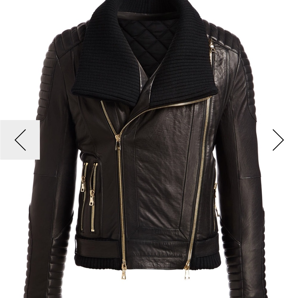 Balmain Blouson Biker Homme leather jacket.
